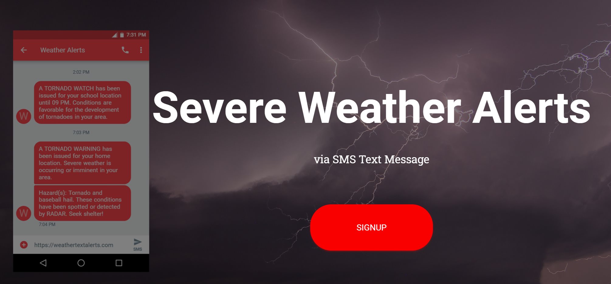 Weather Text Alerts