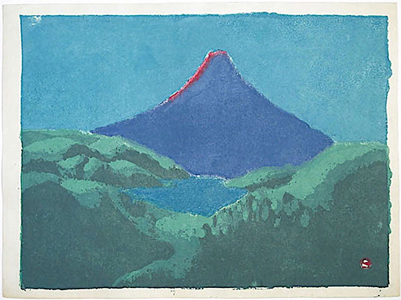 Mt. Fuji in summer' (夏の富士山, Natsu no Fuji), a large ôban
