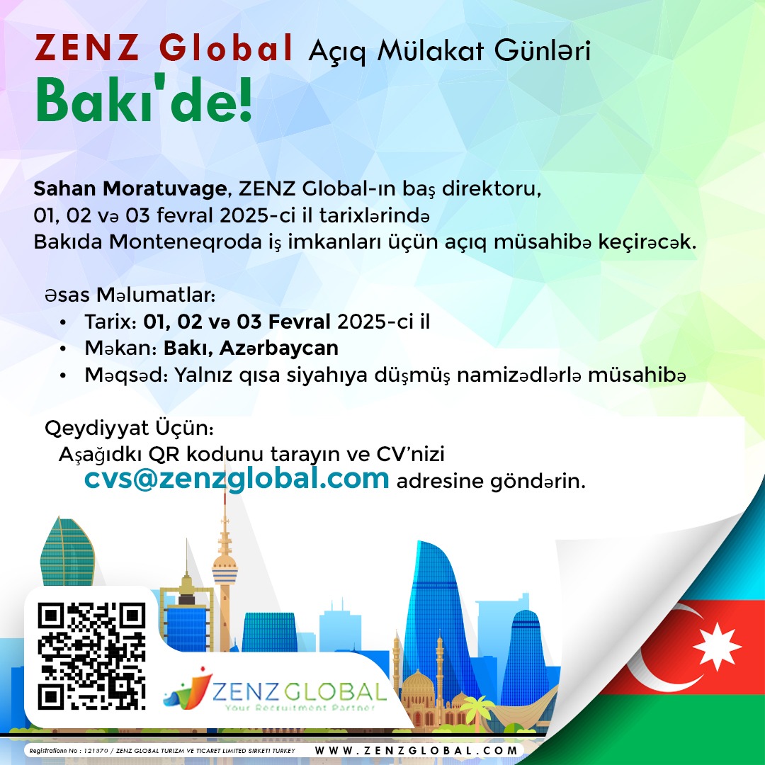 ZENZ Global - 🌍 **ZENZ Global Açıq Mülakat Günləri -... | Facebook