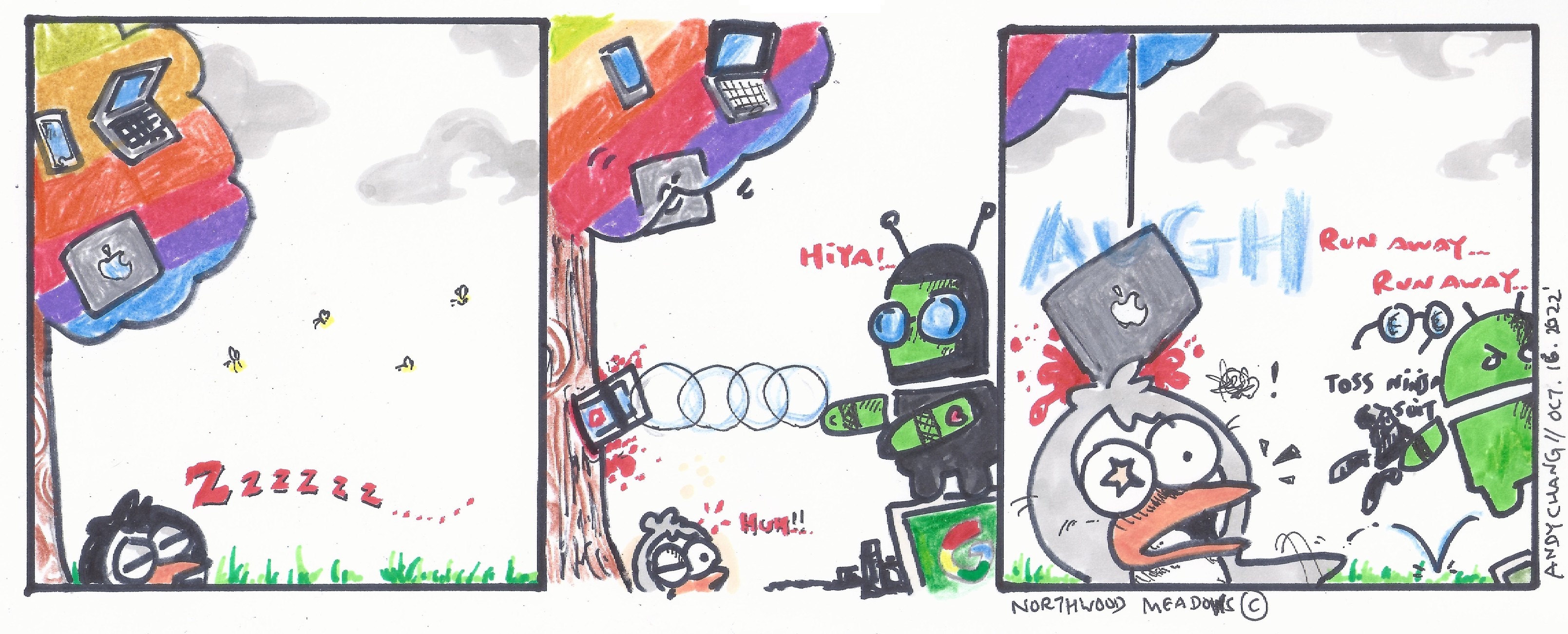 Apple vs Android...... - Northwood Meadows - the comic strip