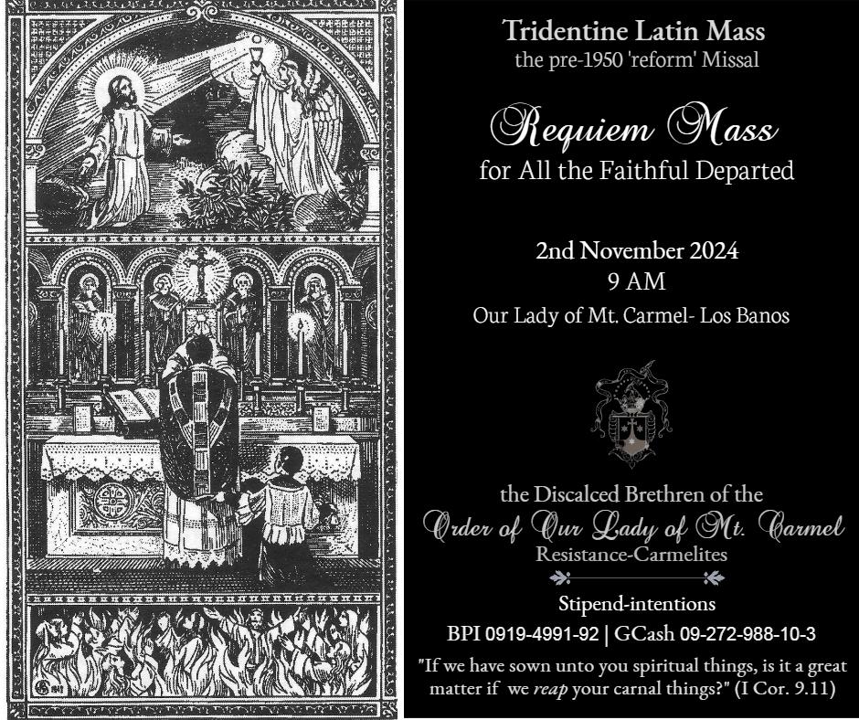 San - #Katoliko Sacred Tridentine Latin Mass (the traditional pre-1950 ...