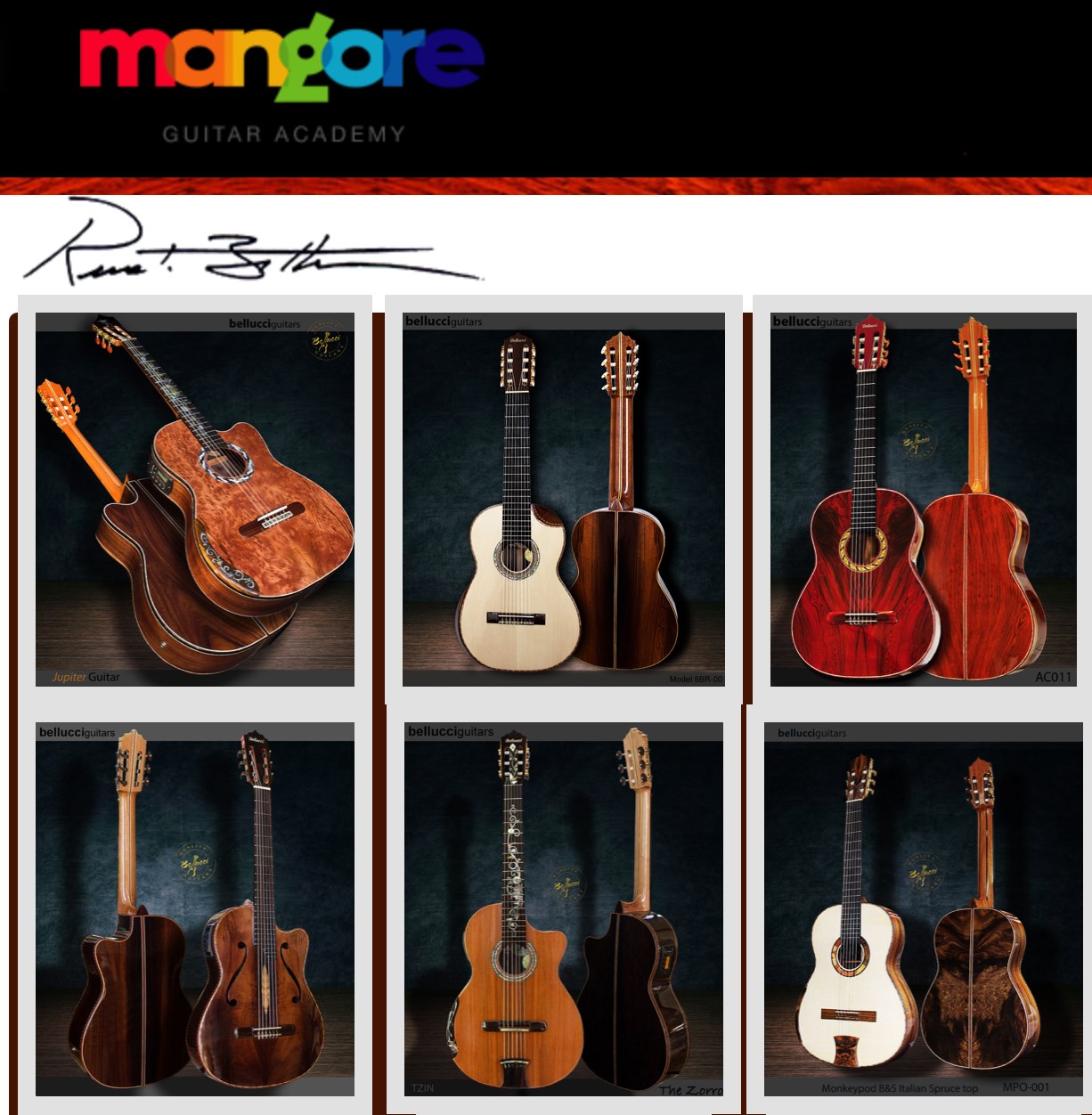 Bellucci Stunning Guitars https://www.mangore.com/amazing-bellucci 