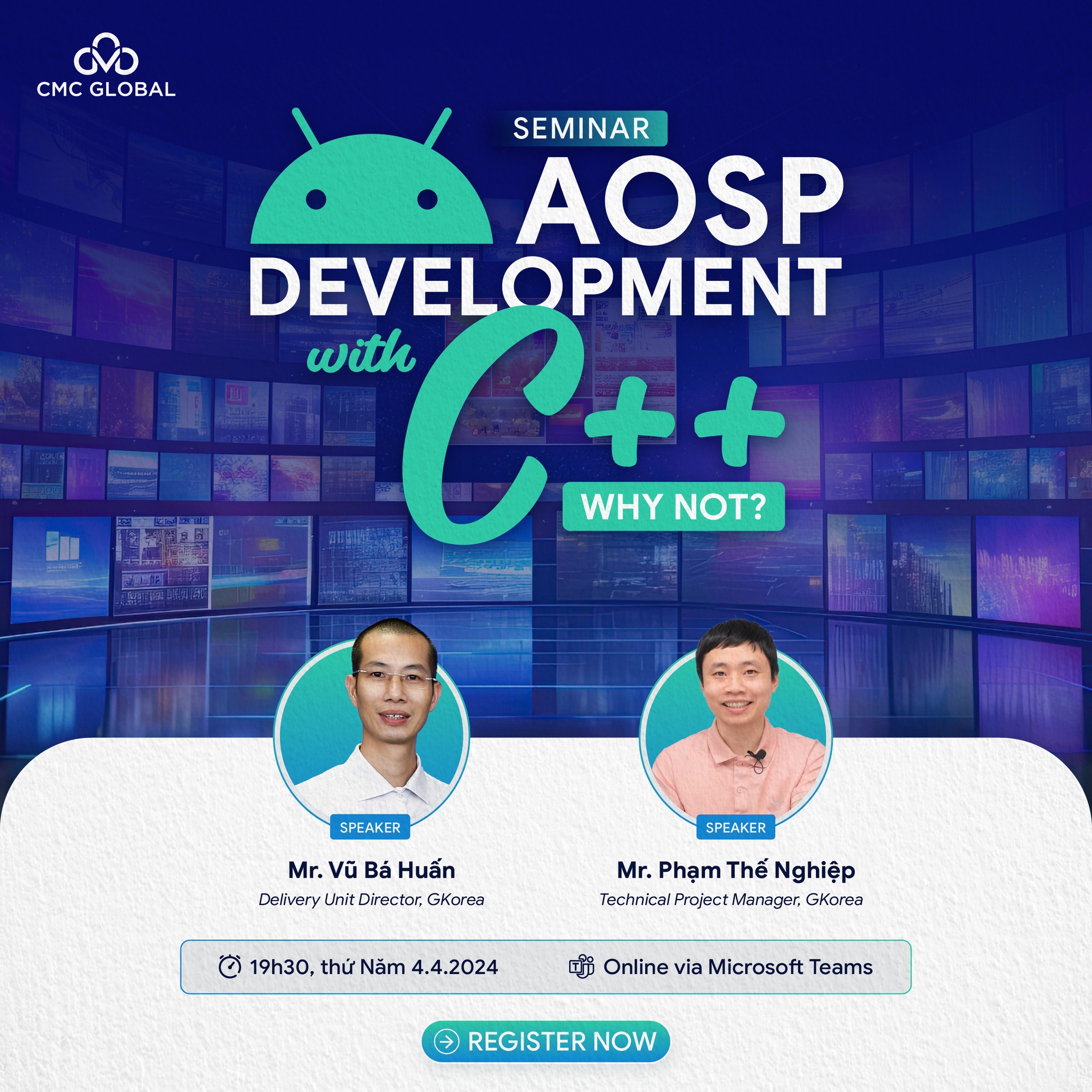 Seminar AOSP Development with C++,... - CMC Global Careers | Facebook