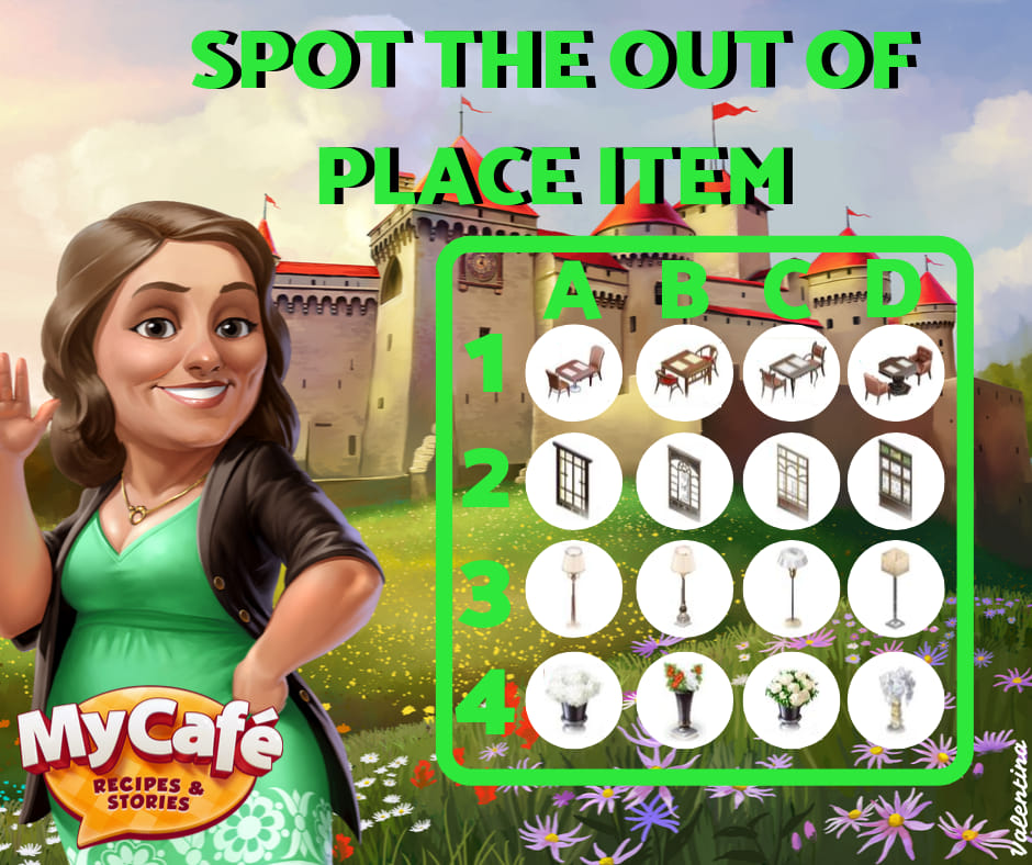 Eric - Can you spot the out of place item? In each row there an item ...