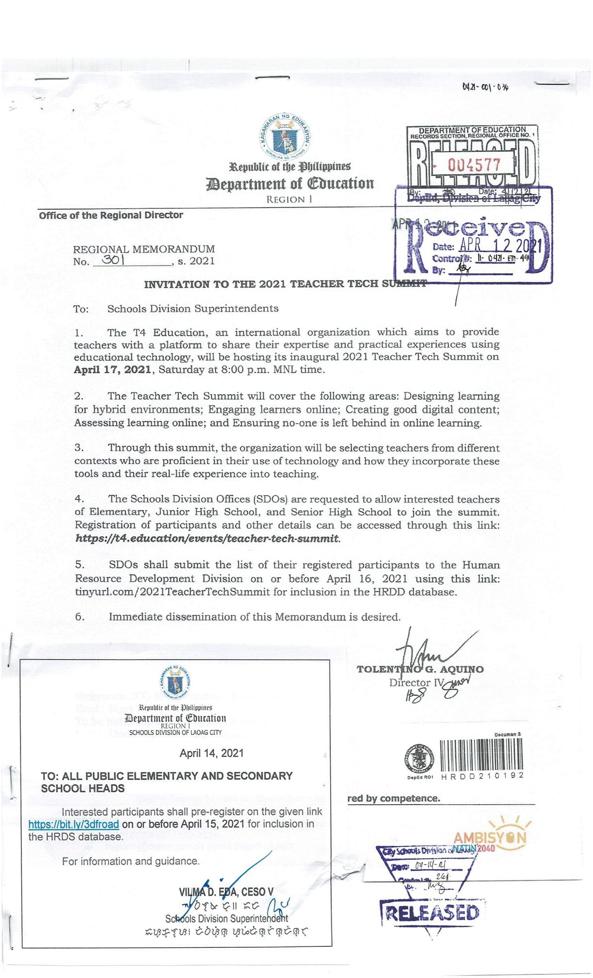 Invitation to the 2021 Teacher... - DepEd Tayo Laoag City | Facebook