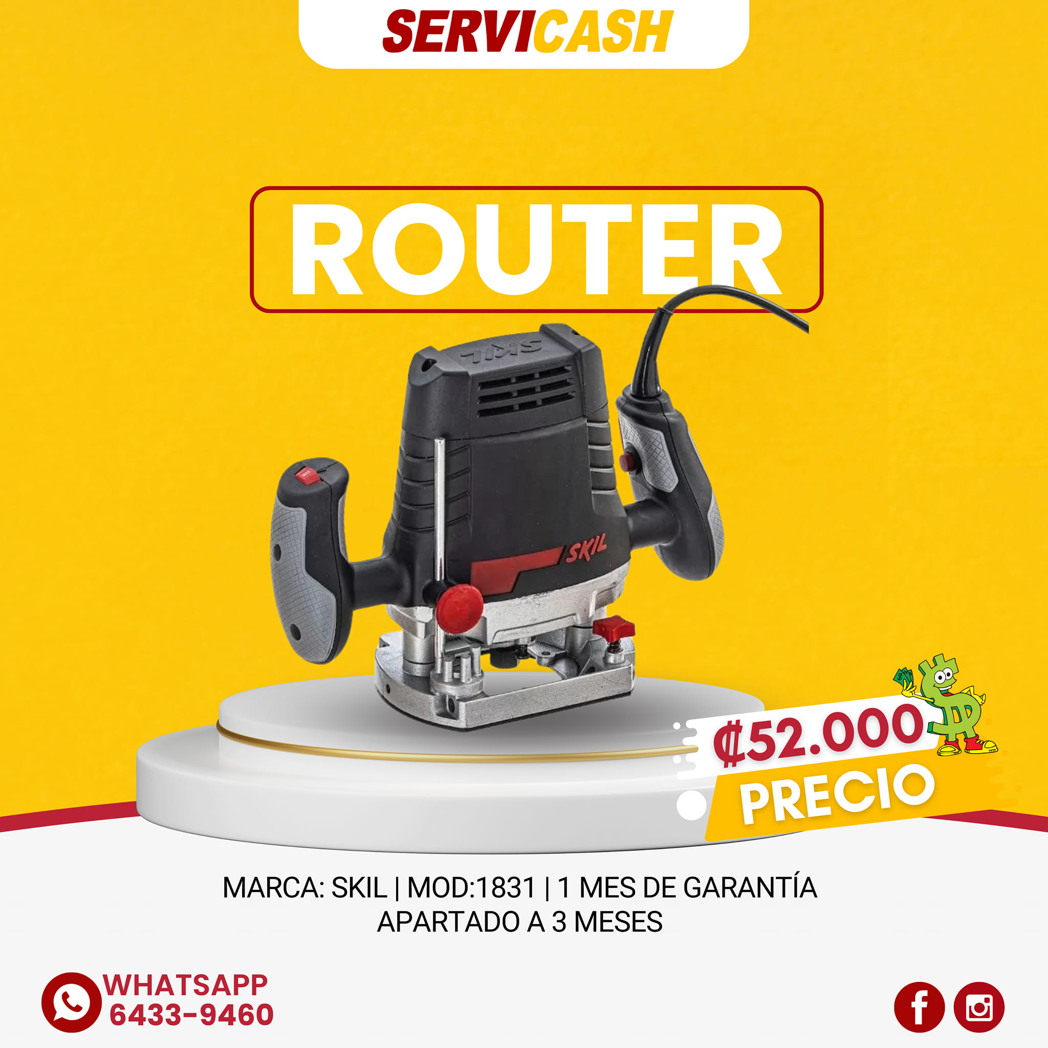 Servicash - 🟥🟡 ¡Descubre el Router Skil Modelo 1831! Con... | Facebook
