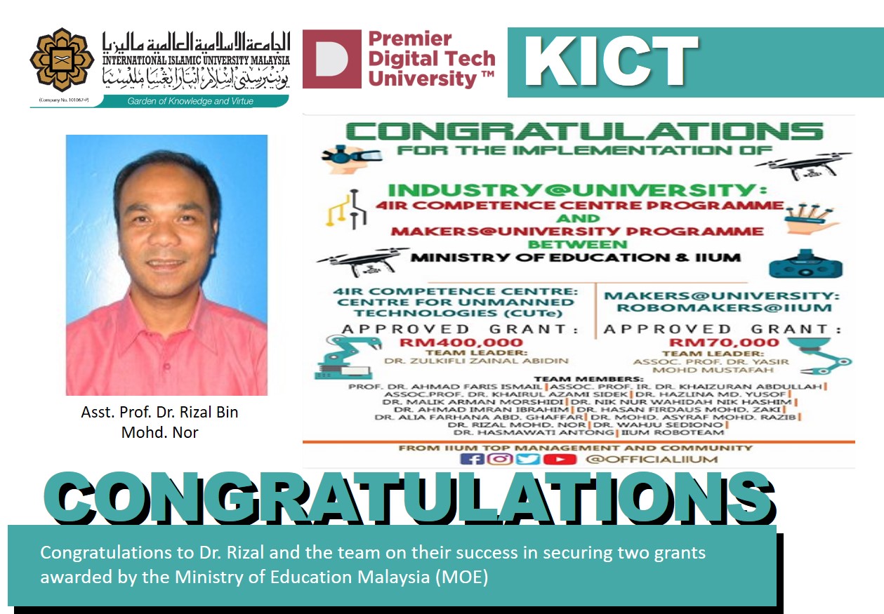 Congratulations to Dr. Rizal and the teams on their success in securing ...