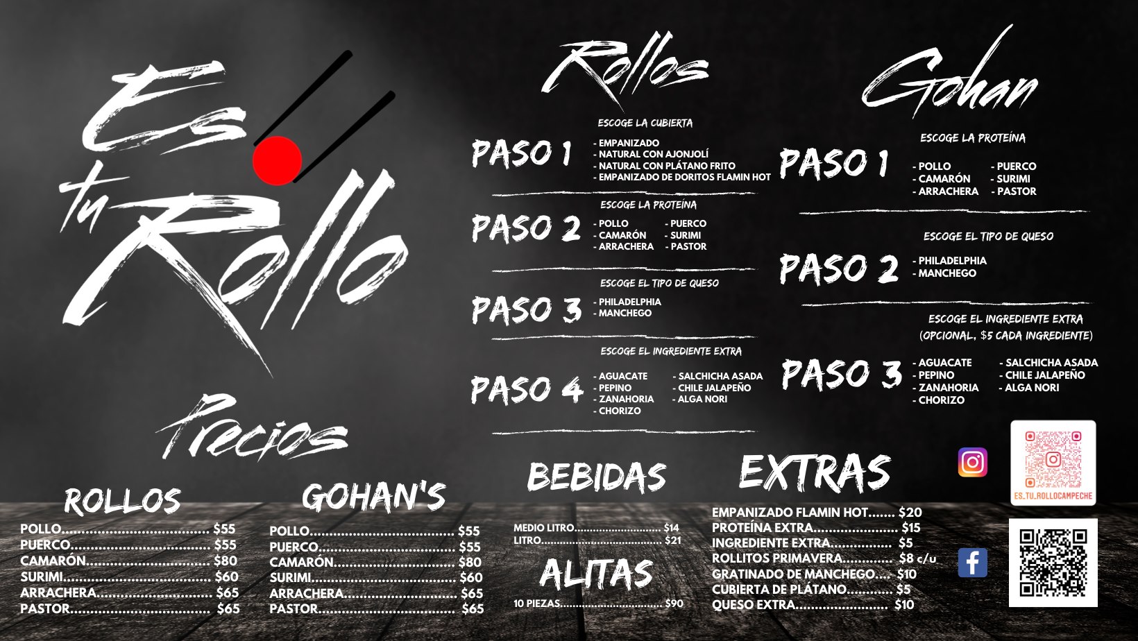 Es tu rollo. - Nuestro menú y lista de precios actualizado :) | Facebook