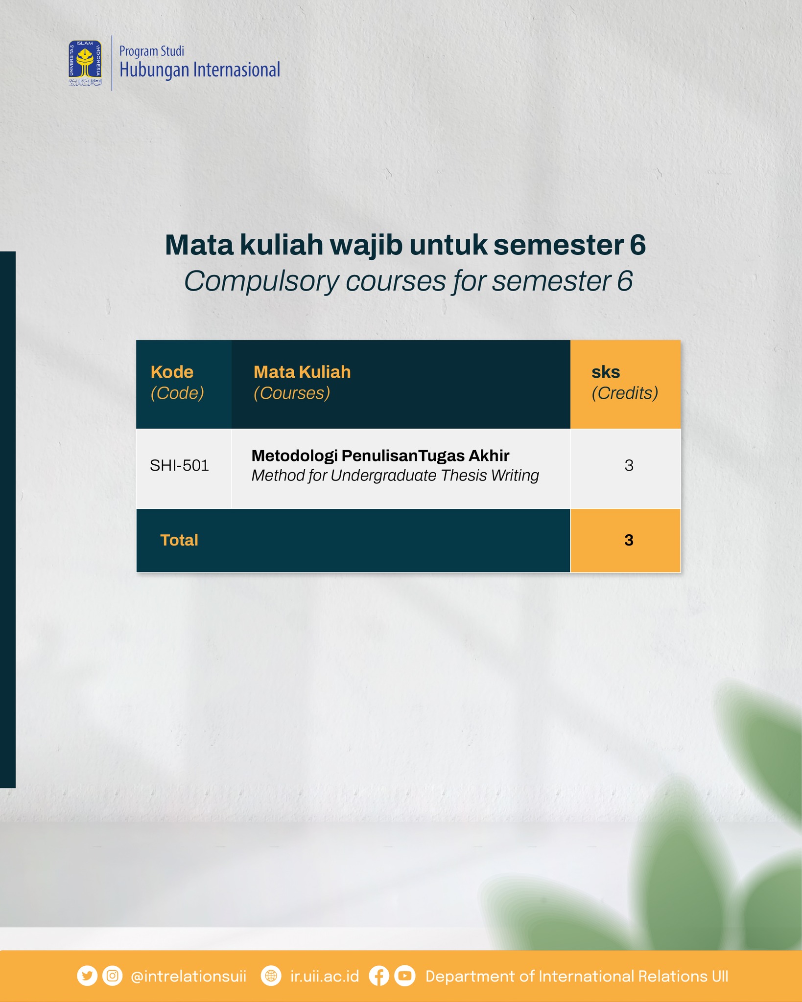 Department of... - Department of International Relations UII