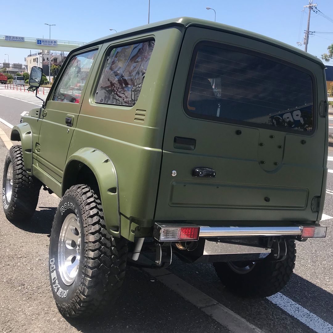 リッチモンドグリーンの艶消し注文分‼️仕上げ中です✨✨😆 #ジムニー