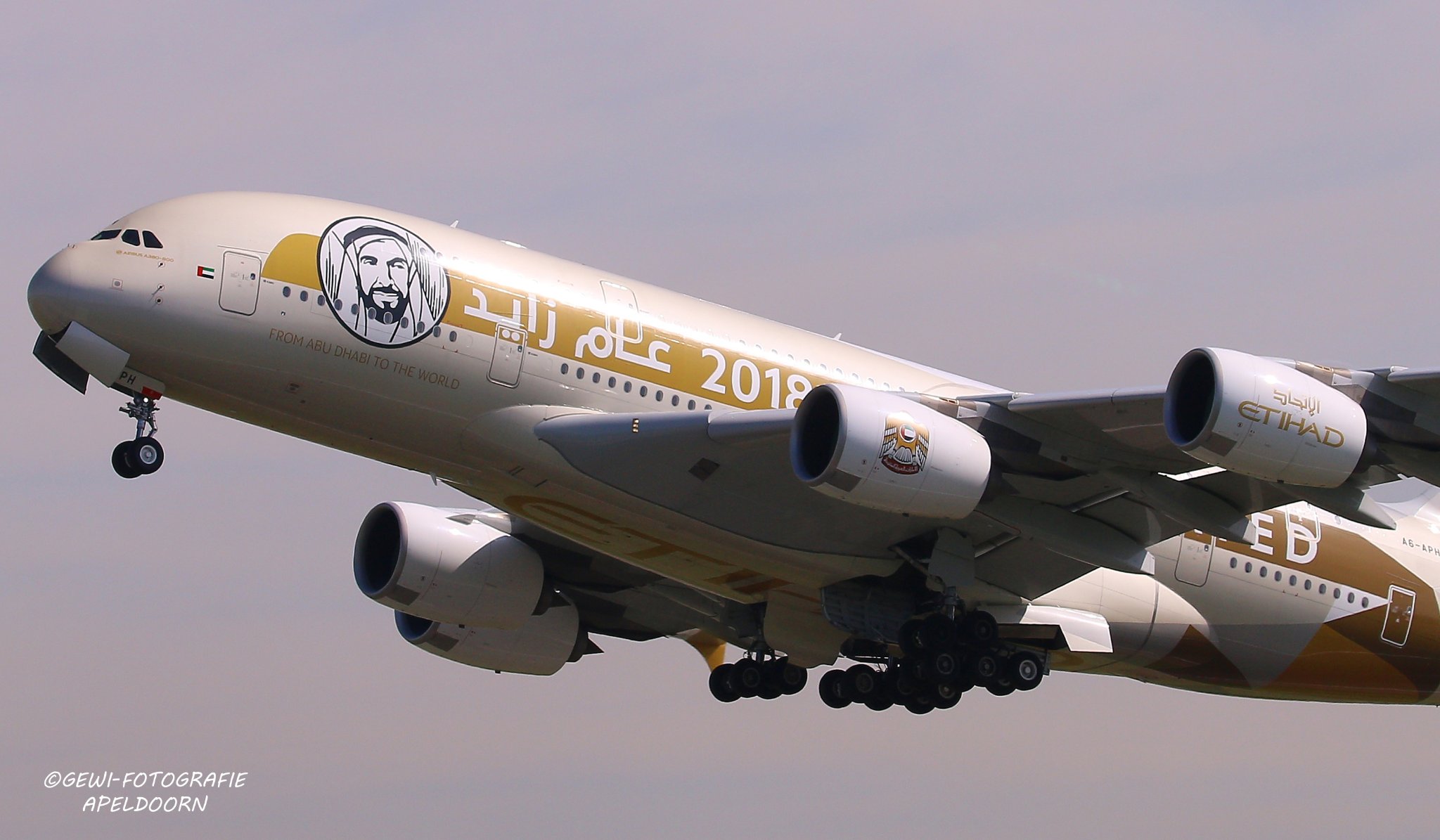 エティハド航空 A380-800 Year of Zayed 2018 Emirates welcomes 100th