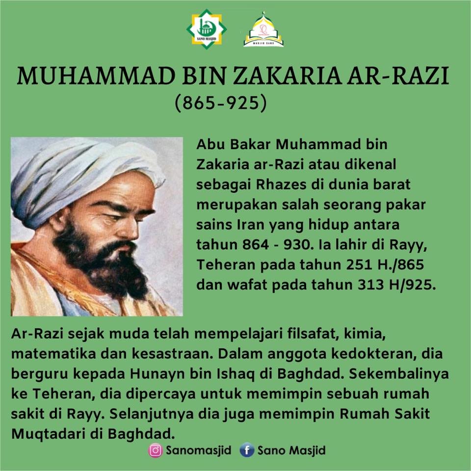 SANO Masjid - ﷽ ||Muhammad bin Zakaria ar-Razi|| Abu... | Facebook