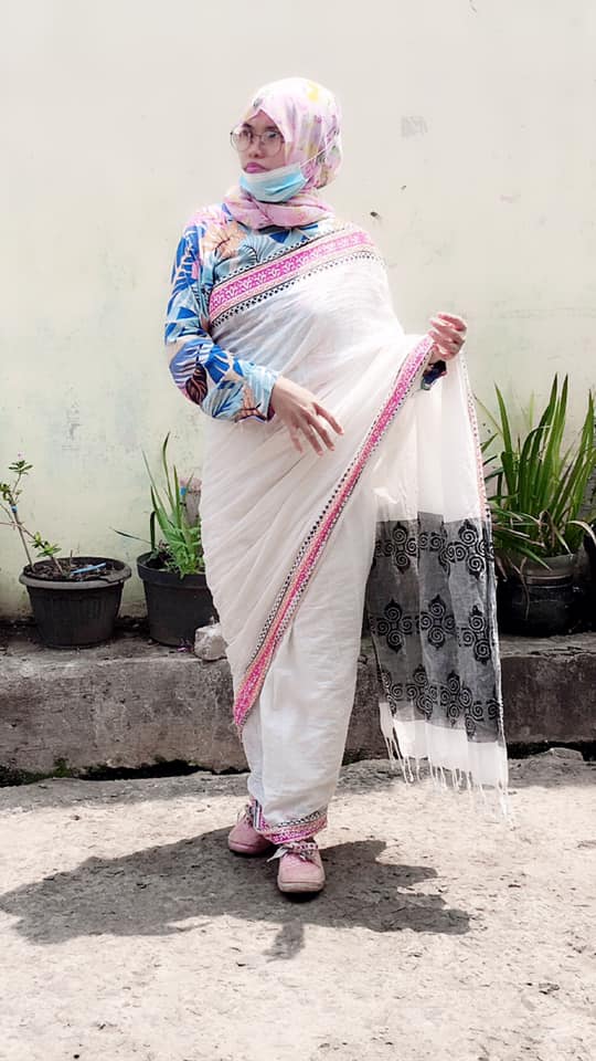 Bangladeshi women's traditional sari dress
