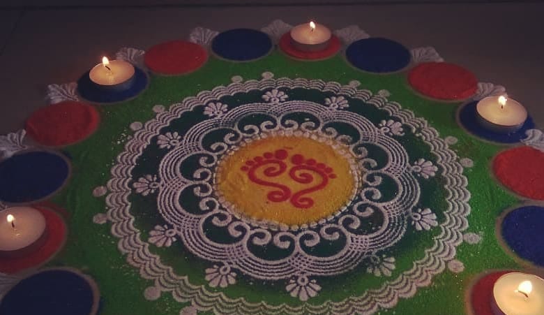 Bhavani's - Cute Baby 👶🍼 Rangoli / Baby Shower Rangoli / Pappa kolam ...