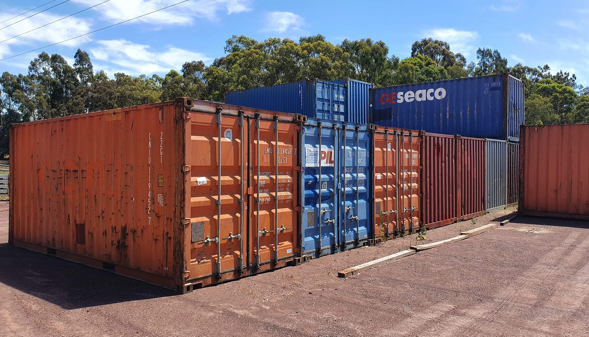Border shipping containers