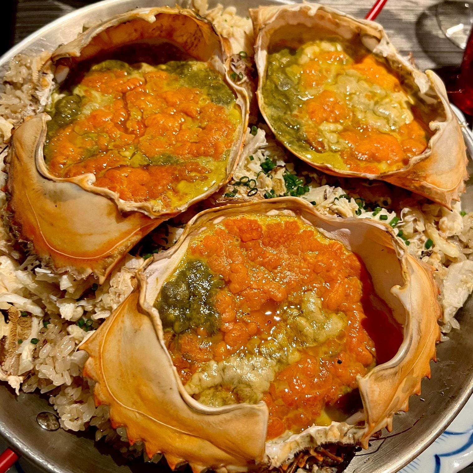 Table - Ingredient Based Cuisine - 淨化海鮮 - Rich, creamy crab roe from 3 ...