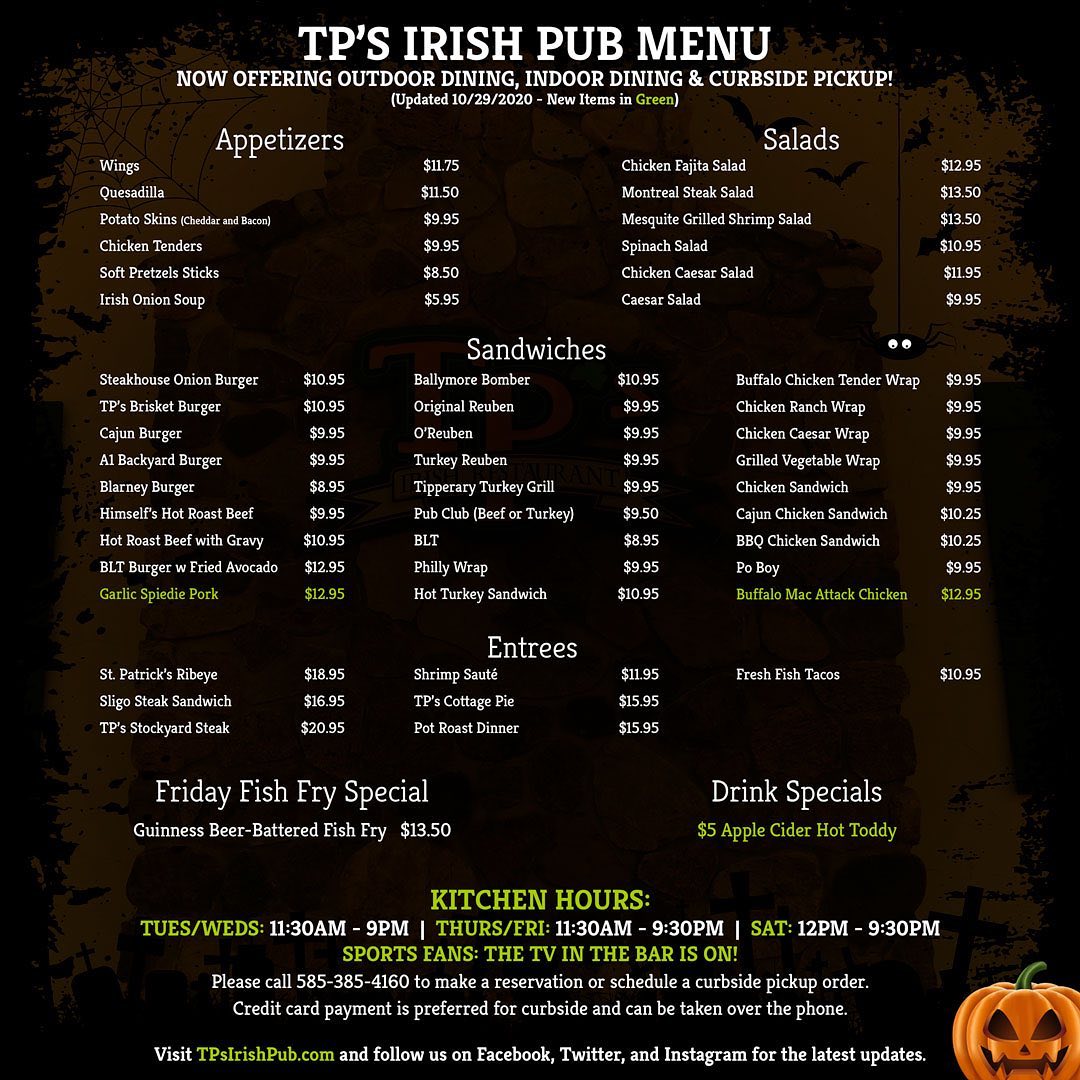 Tp's Irish Pub | Rochester NY