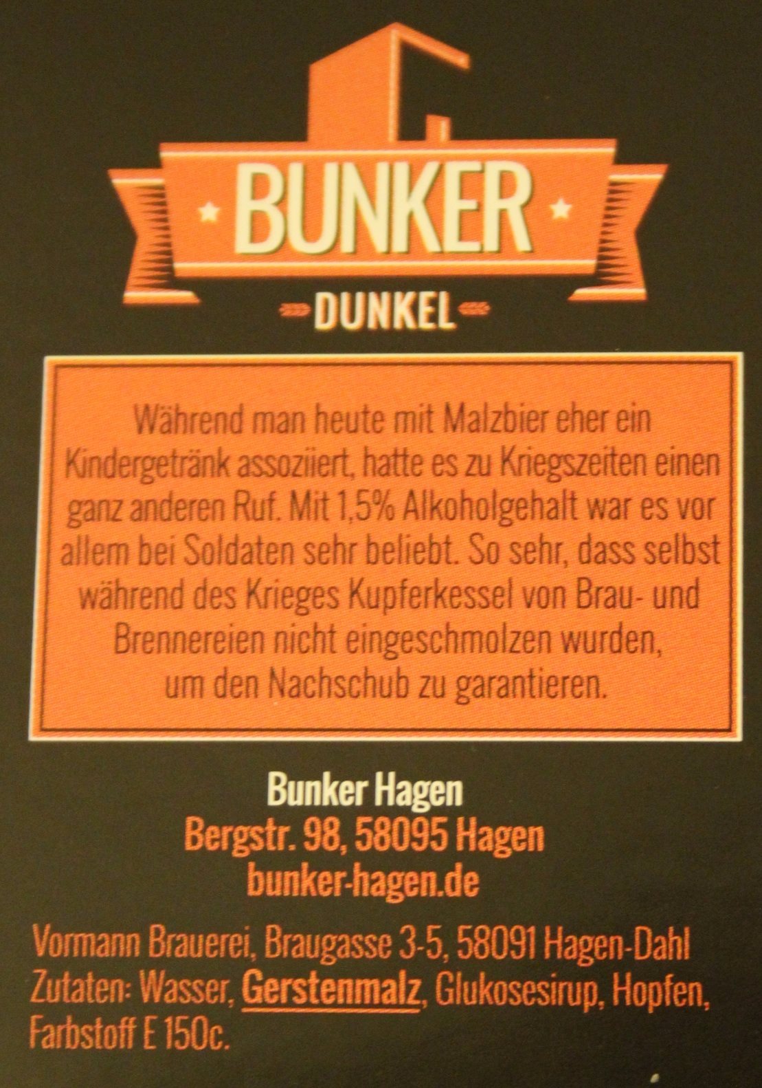 Bunker Hagen Kriegsbier Bunker Dunkel Dem Bunkermuseum