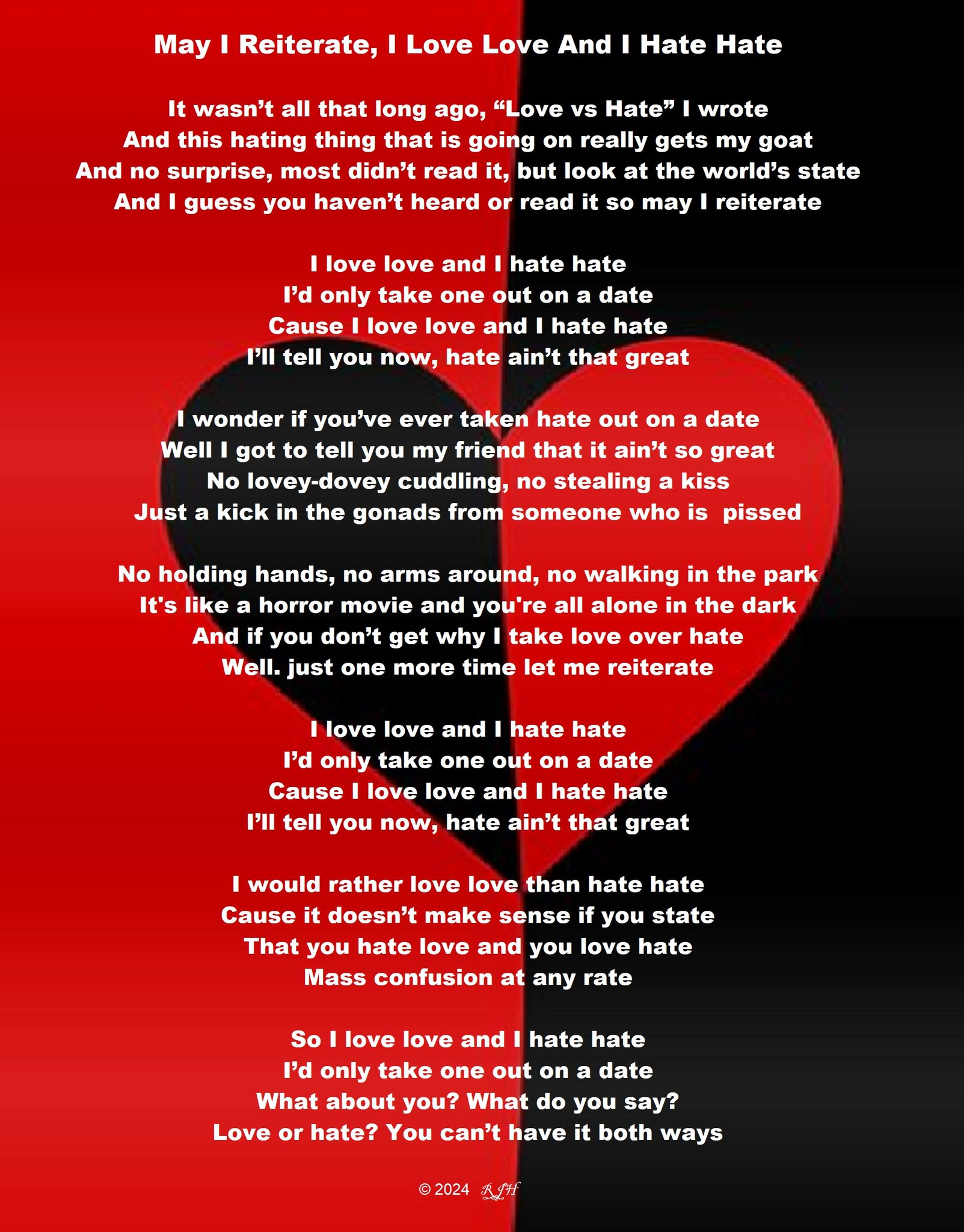 We hate love, we love hate 