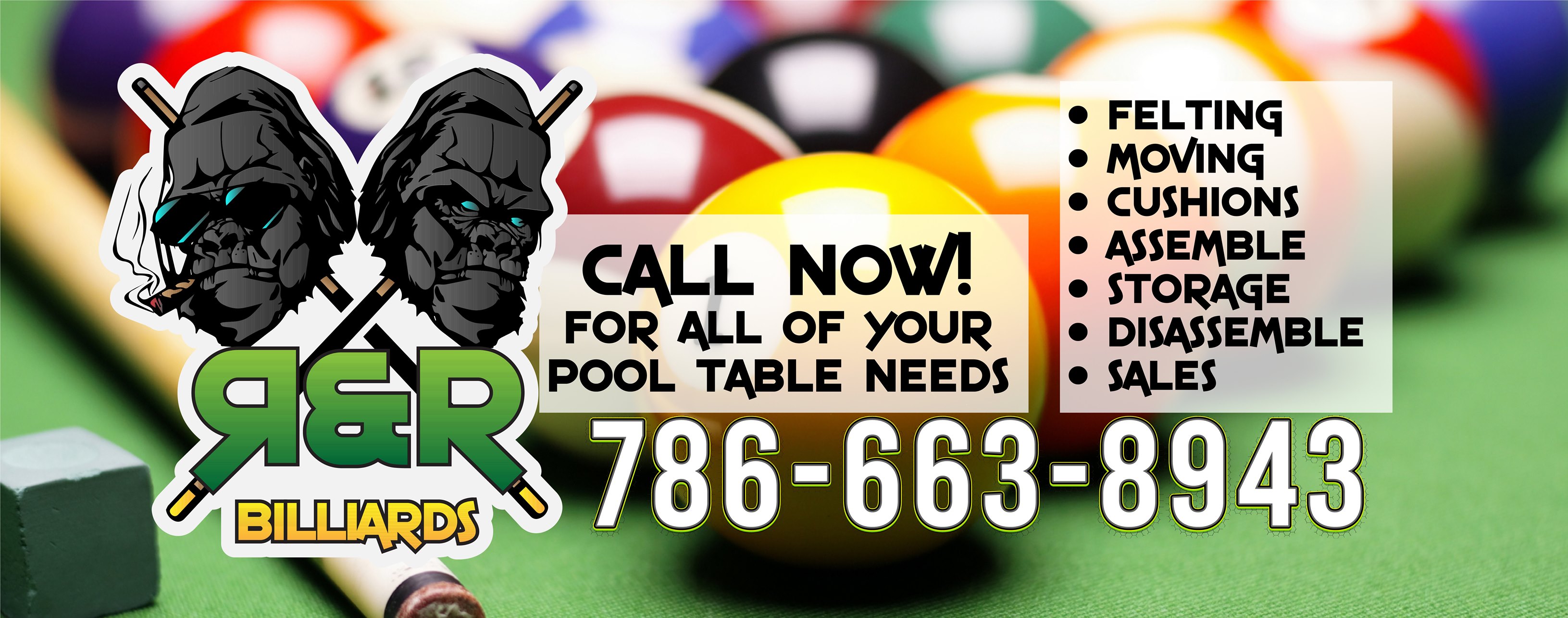 R&R Billiards Miami Table | Miami FL
