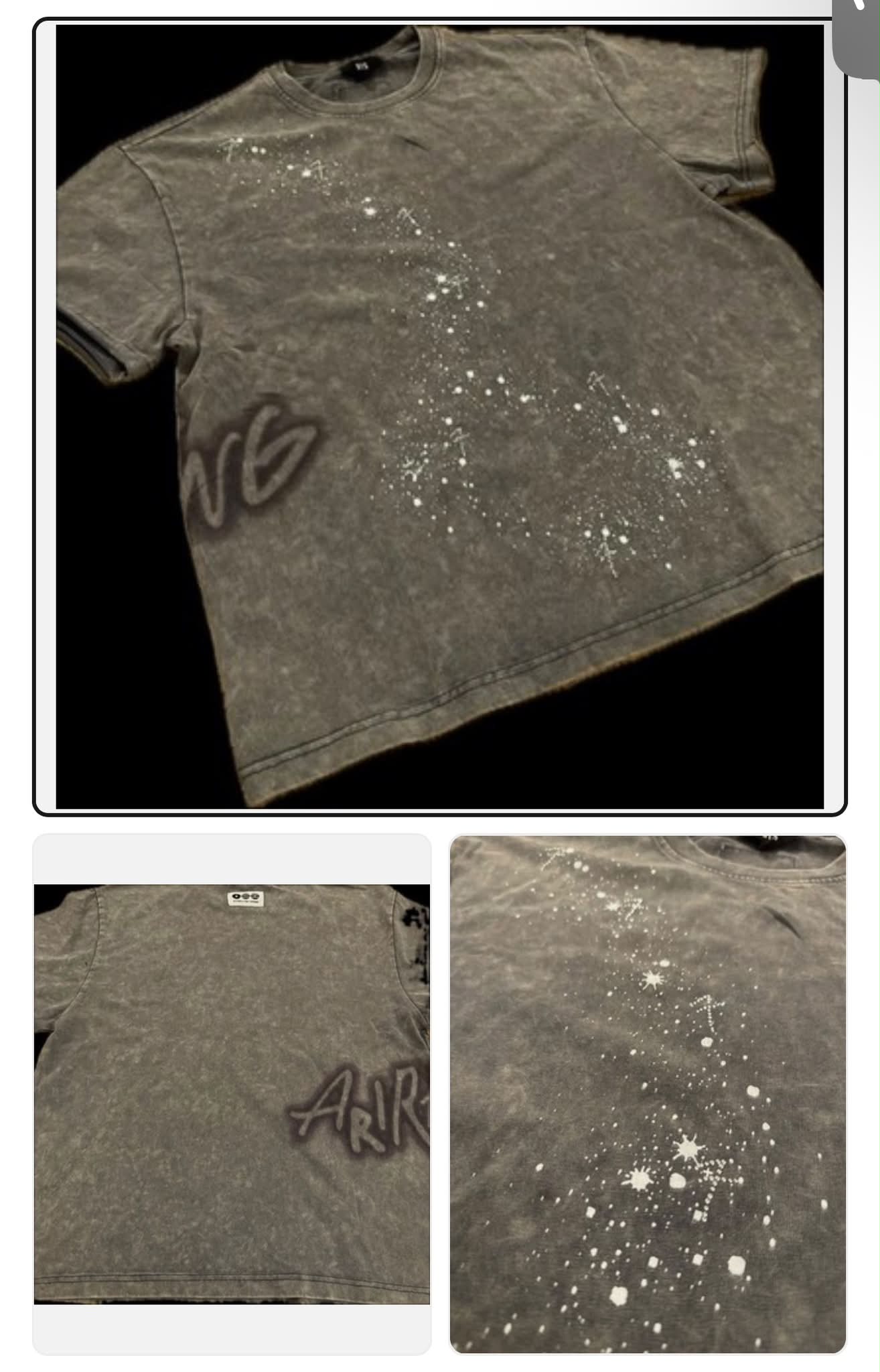BTS World Tour grey t-shirt with Big Dipper and 7s in L or XL