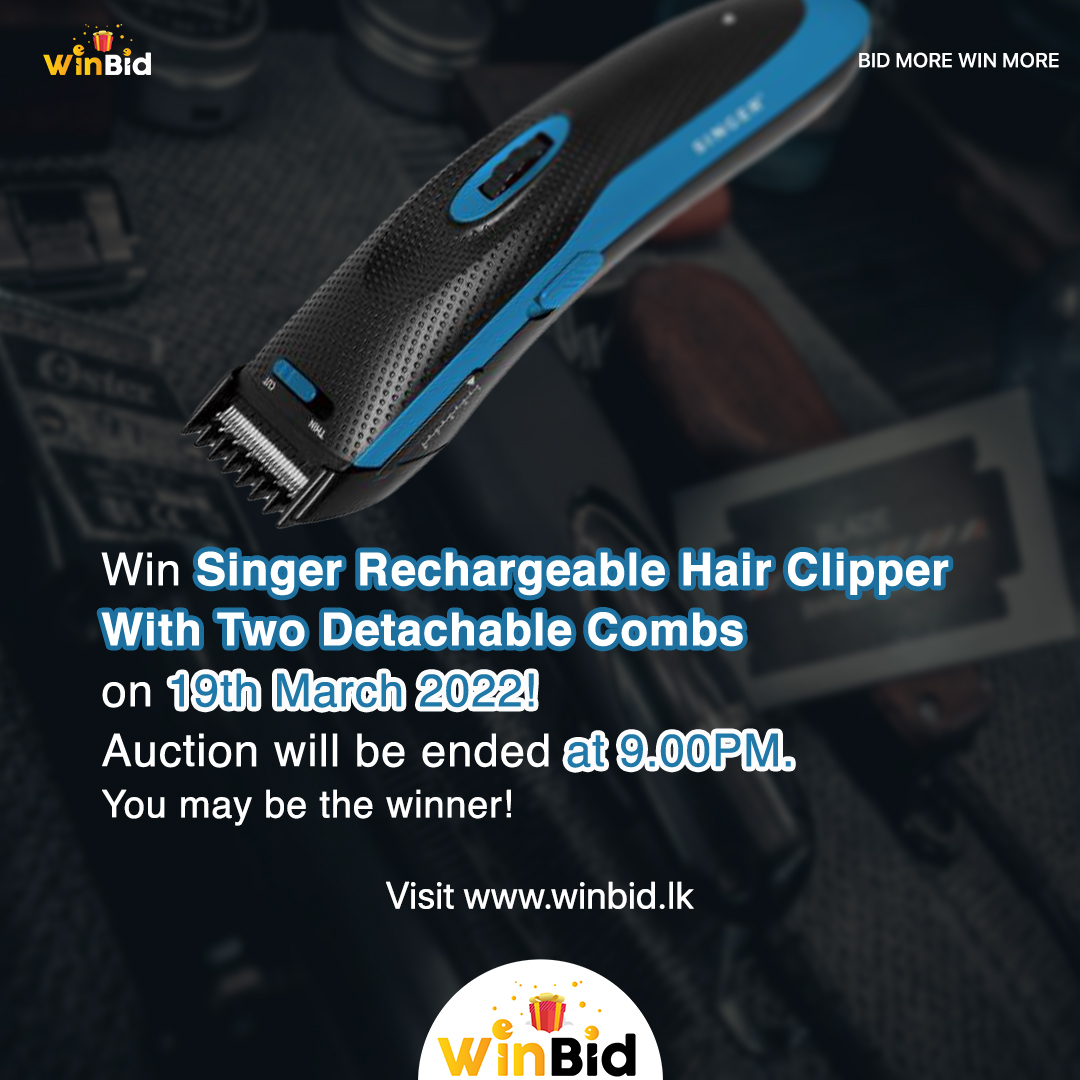WinBid - ️ Saturday Auction Alert: Singer Rechargeable Hair Clipper ...