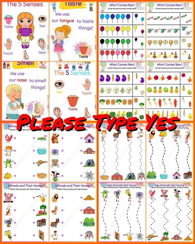 AboutPreschool.net - The 5 Senses Worksheets 🌈🌈🌈 💦💦 Download PDF link 💦 ...