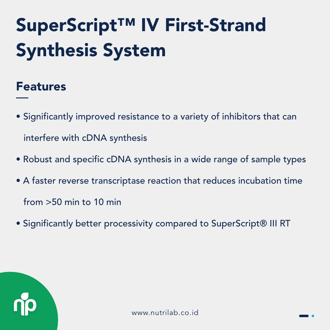 The SuperScript IV First-Strand... - Nutrilab Pratama
