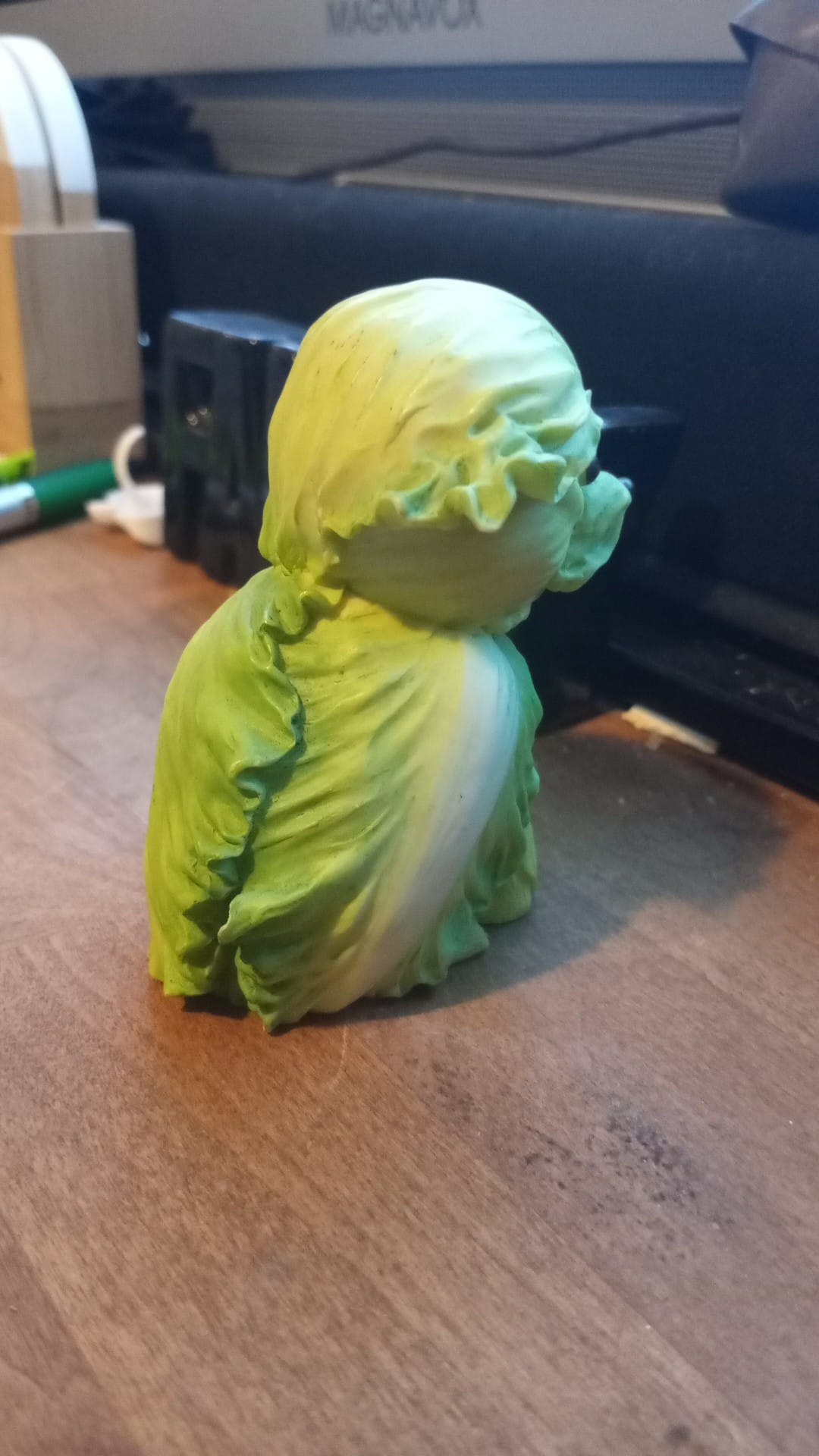 Lettuce dog figurine found at Goodwill