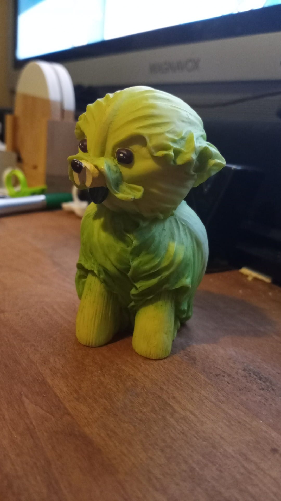 Lettuce dog figurine found at Goodwill