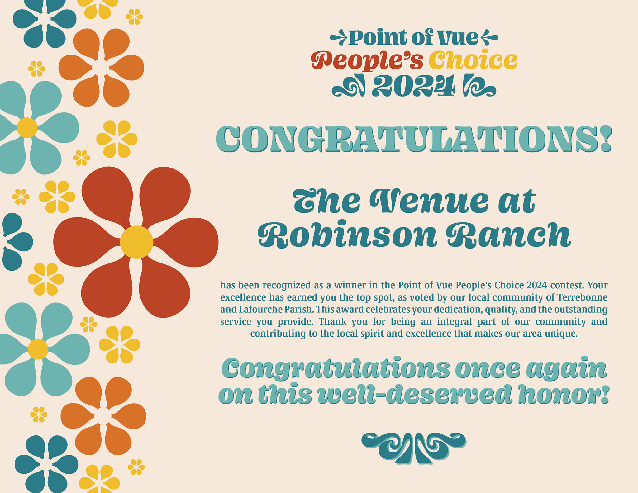 We're thrilled to... - The Venue at Robinson Ranch Co. | Facebook