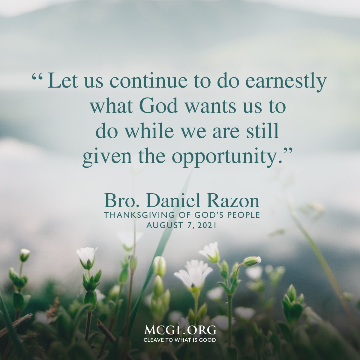Members Church of God International - “Let us continue to do earnestly ...