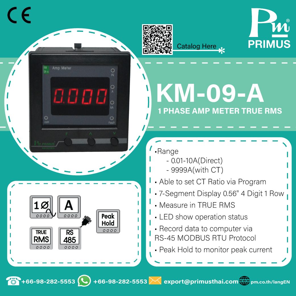 Primus - 1 PHASE AMP METER TRUE RMS 
