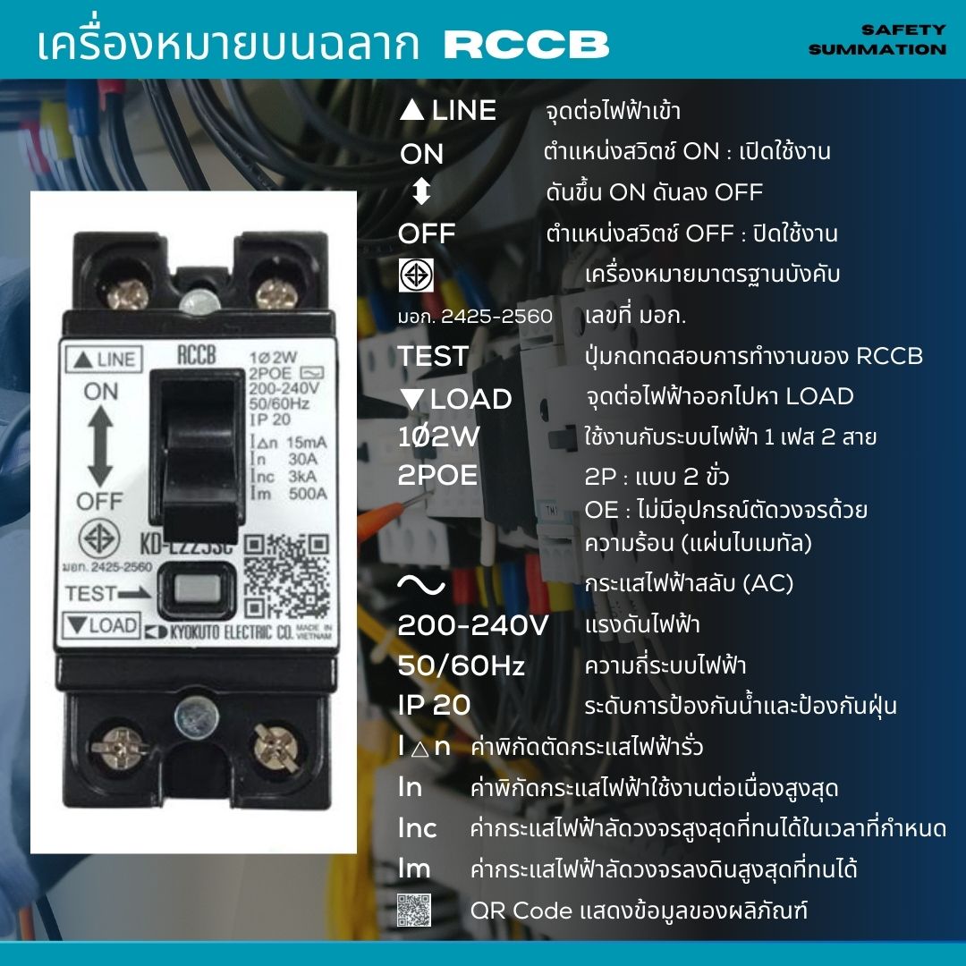 Intersafe - ความหมายของสัญลักษณ์ต่างๆ บน RCCB ที่ผู้ปฏิบัติงานเกี่ยวกับ ...