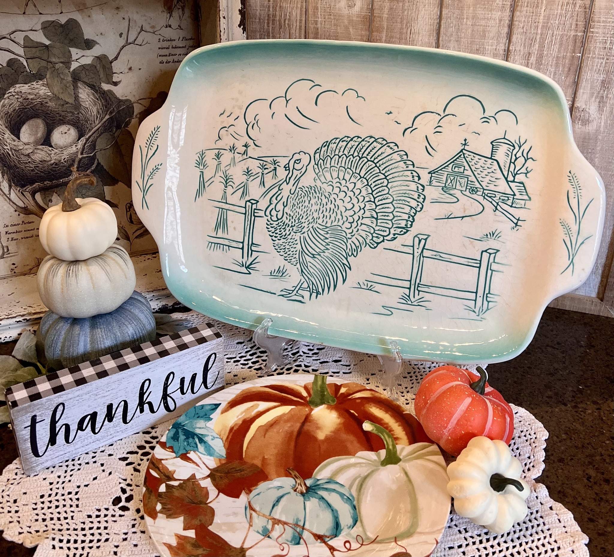 まとめ購入確認用1200■ THANKSGIVING LIVE 2010 Vintage Thanksgiving items for sale: plates, platters, and decor