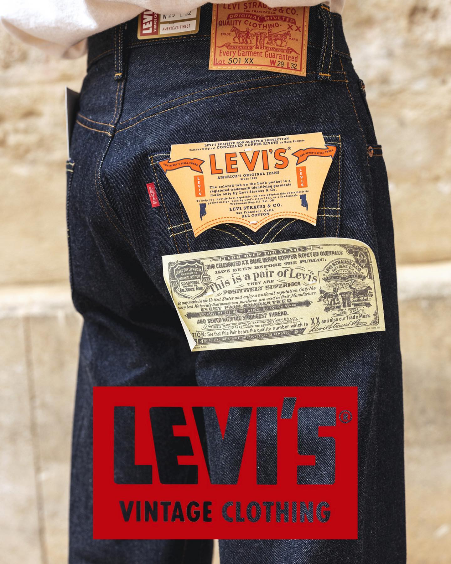 Levi's vintage clothing reproductions of 501 denim