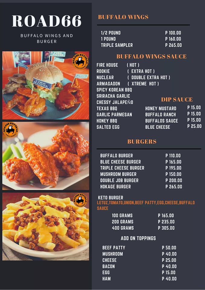 ROAD 66 BUFFALO WINGS... Road66 Buffalo Wings and Burger