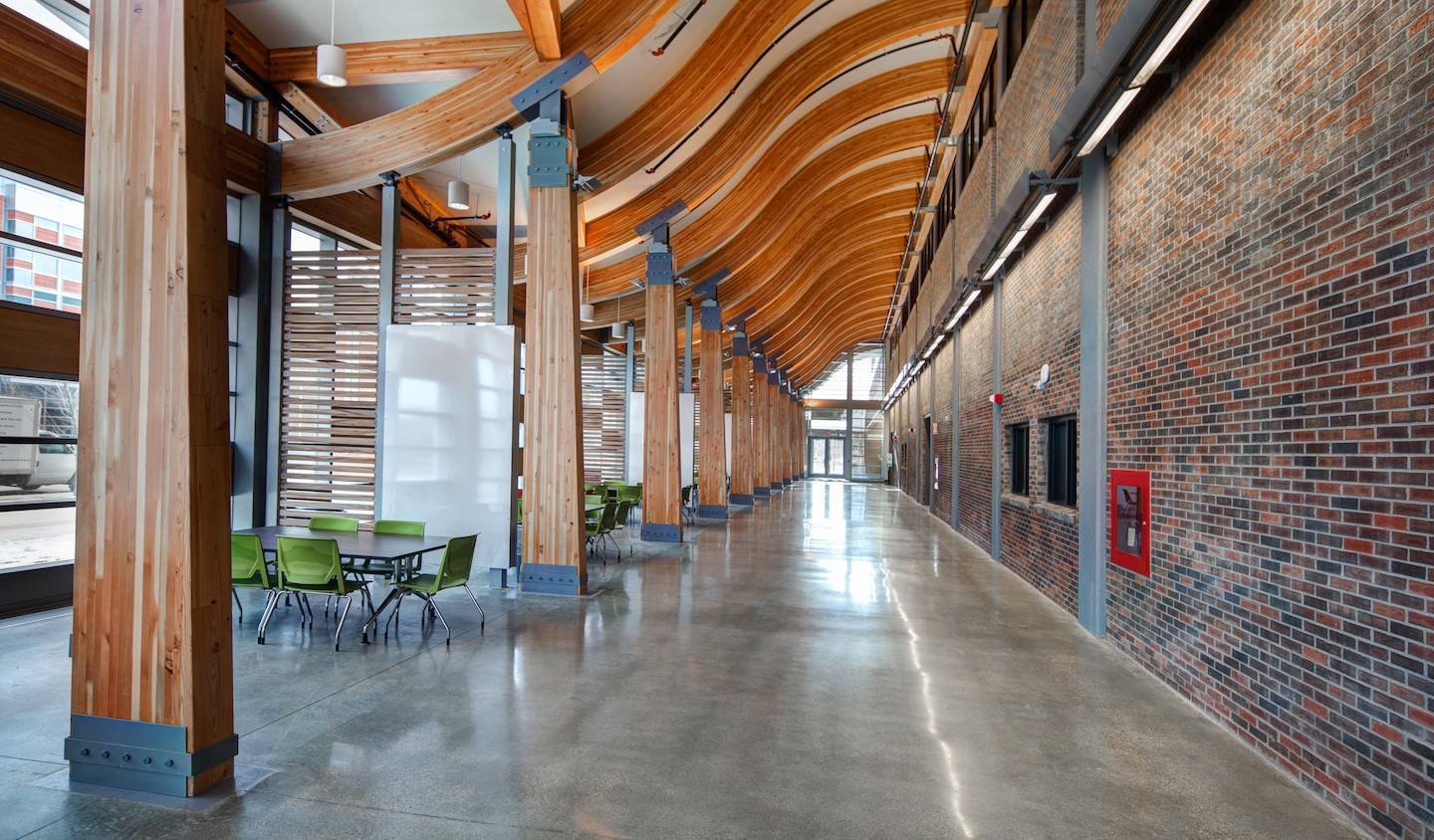 Structurlam - This SAIT hallway frame was built using... | Facebook