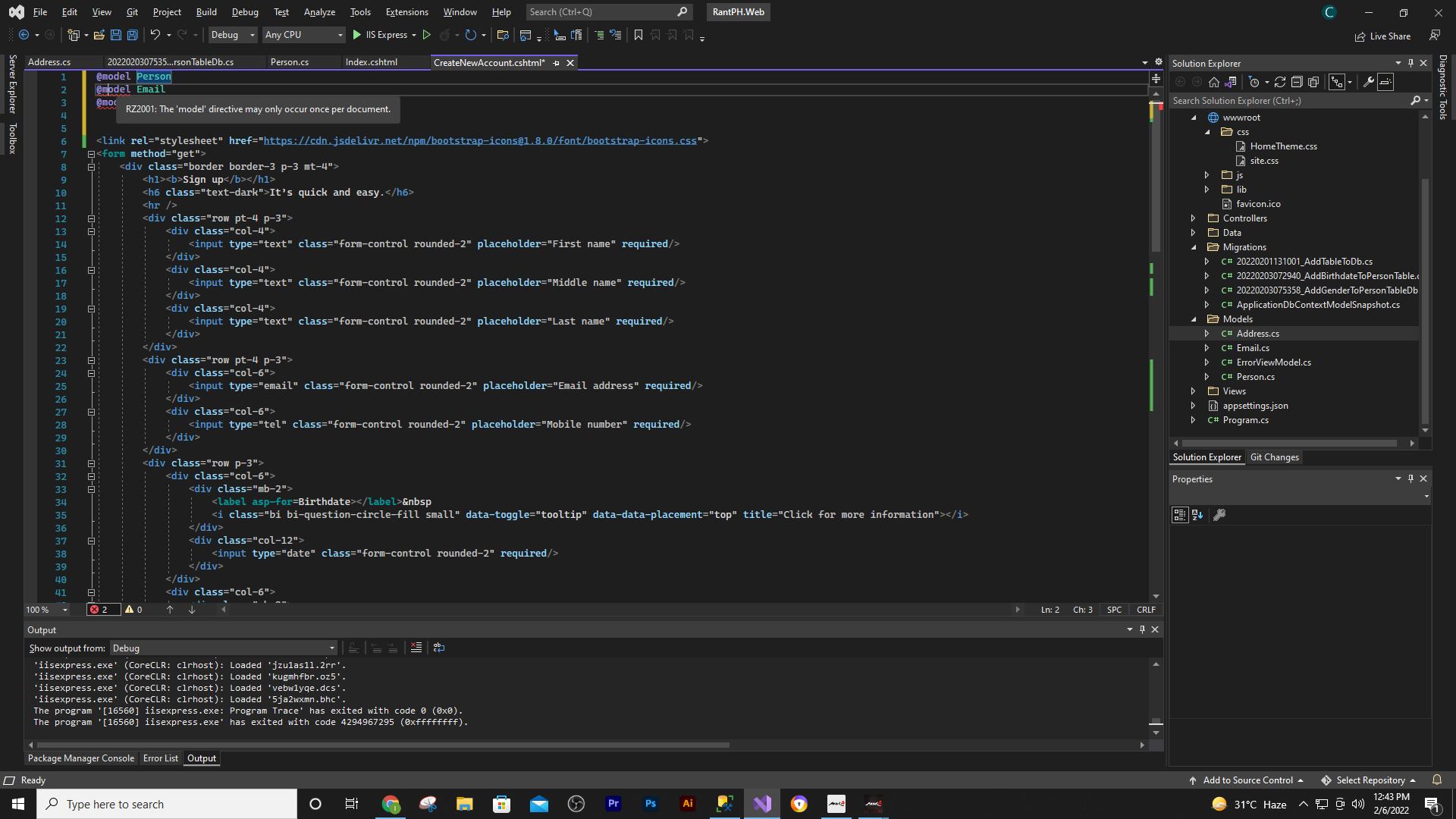ASP.NET C# | Good afternoon, | Facebook