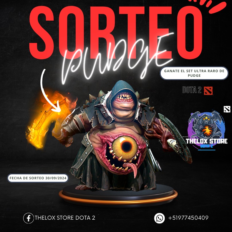 ¡🎉 SORTEO SET CACHE PUDGE 2024 🎉!... - Thelox Store Dota 2