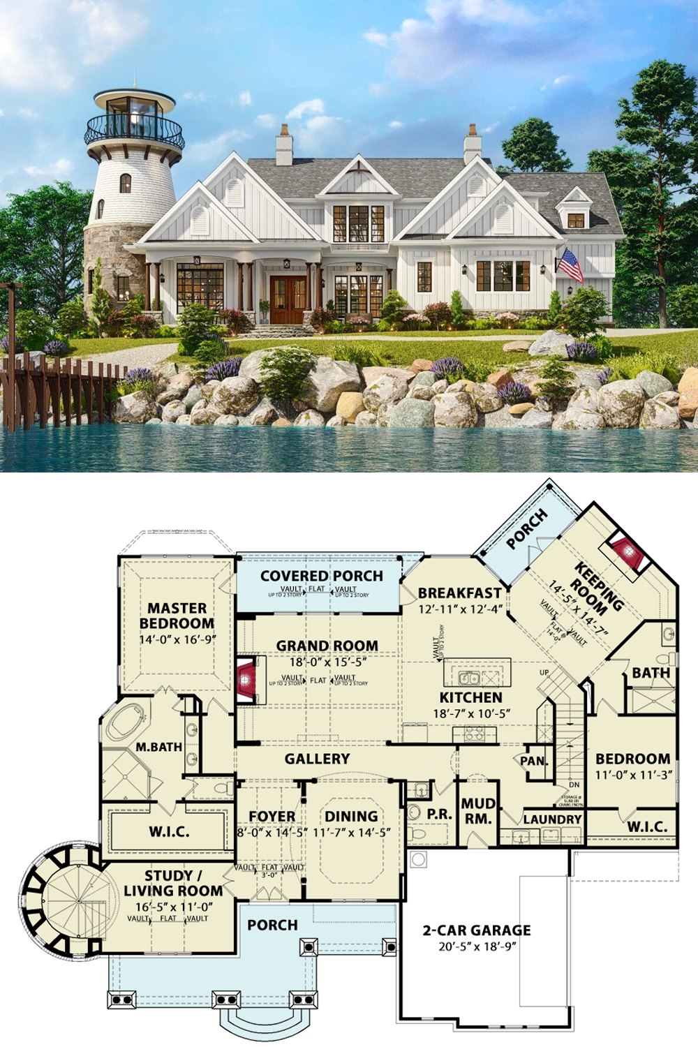 Floor Plan Co. - 🗝️ Step into this Shingle Style Home with Lighthouse ...