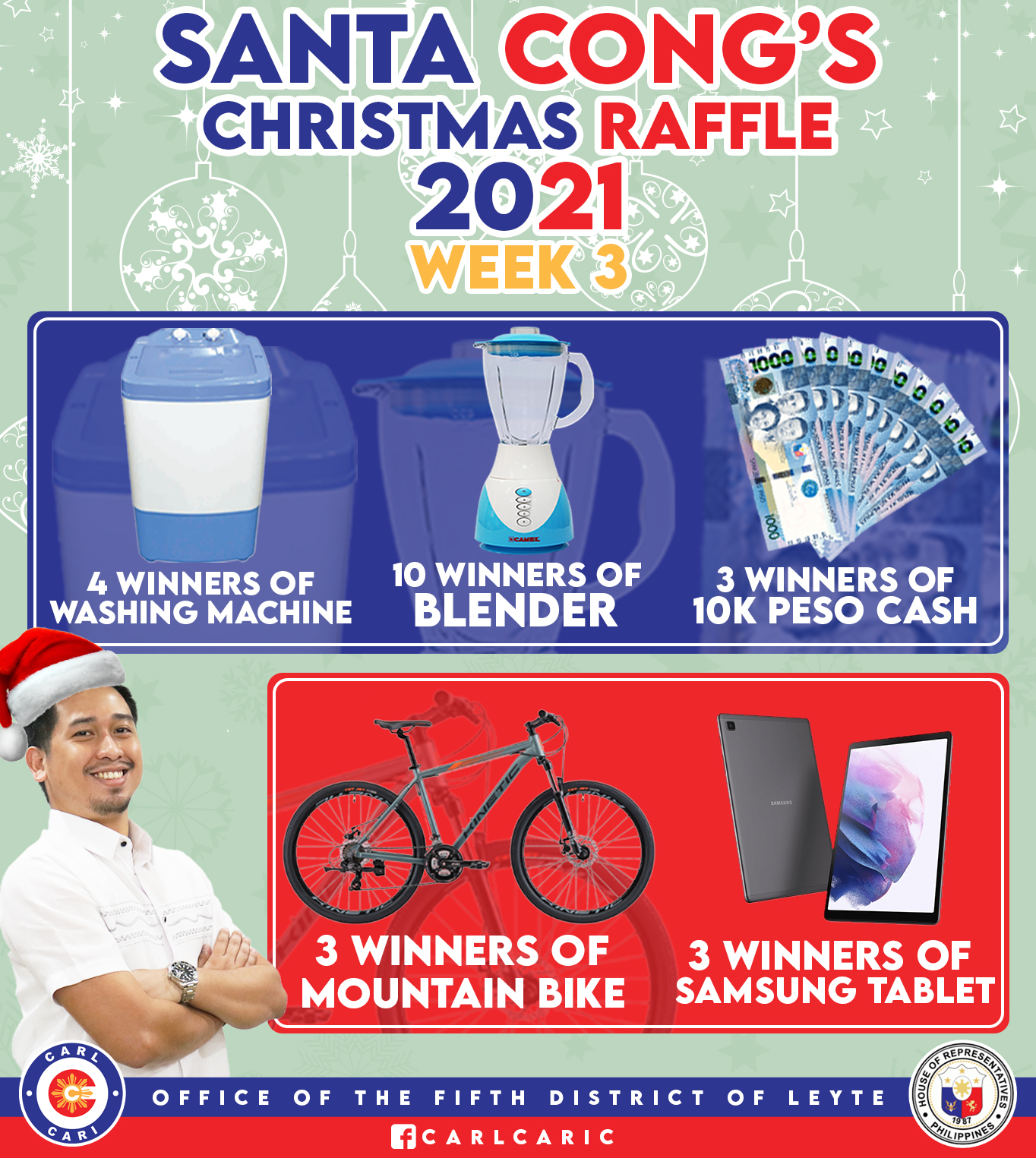 Carl - Here is the third round of SANTA CONG CARL CHRISTMAS RAFFLE! I ...