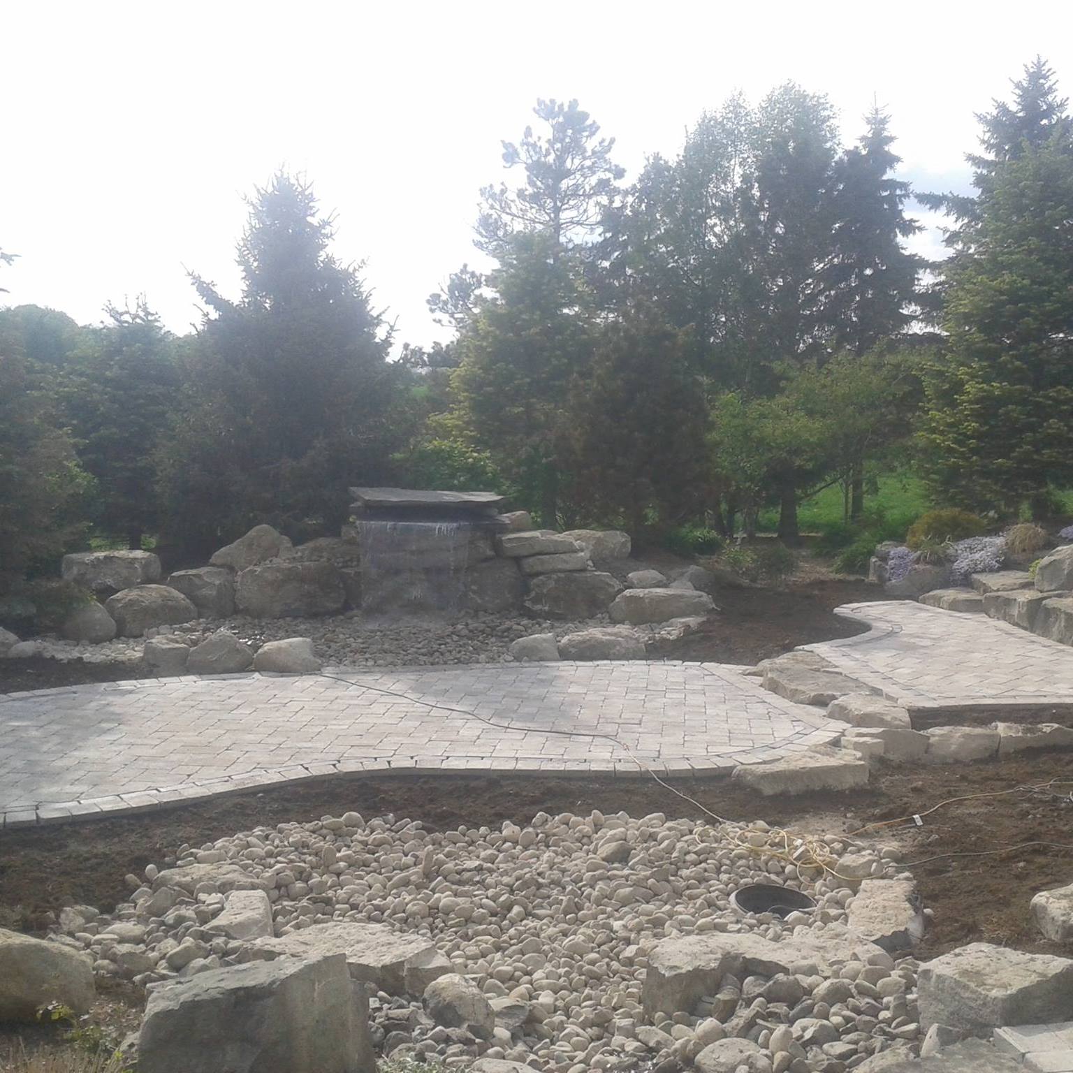 View from the top conveyors in motion! | Oasis Landscapes Inc.