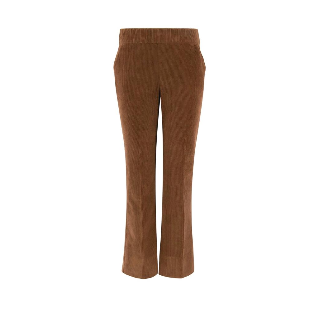 Pantaloni Flare Donna Goldenpoint In Velluto A Coste - Vita Elasticata, Cotone Elasticizzato, Eleganti