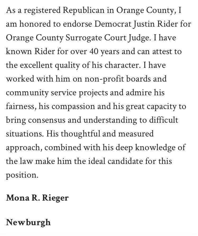 Elect Justin Rider