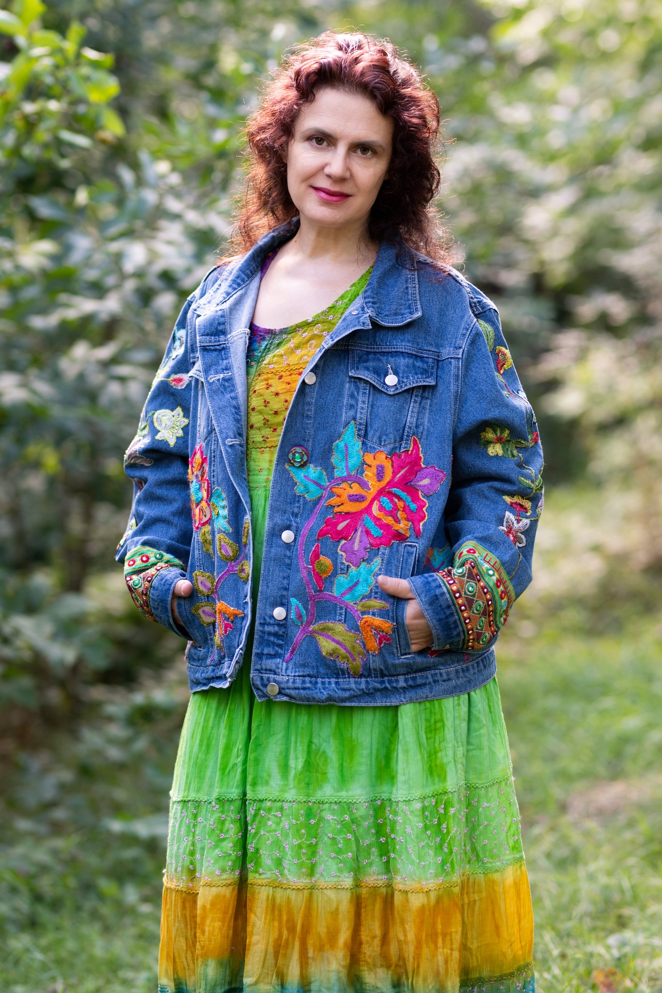 Upcycling a 60s jacket with embroidery