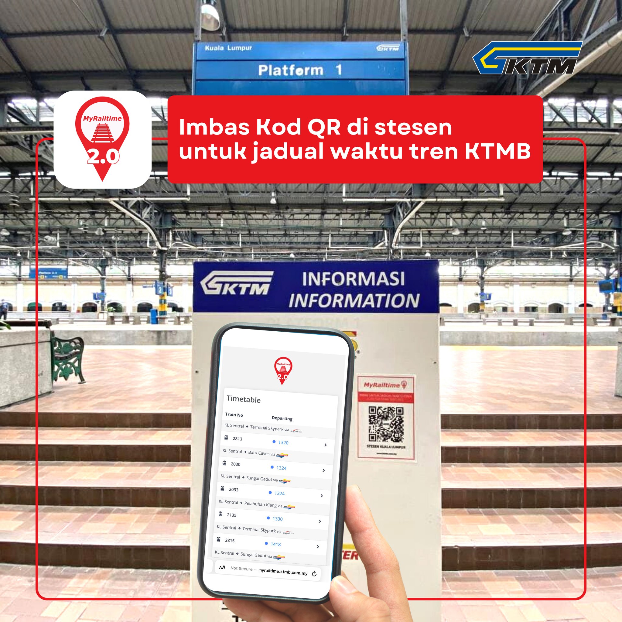 KTM - 𝐊𝐈𝐍𝐈 𝐋𝐄𝐁𝐈𝐇 𝐌𝐔𝐃𝐀𝐇 𝐃𝐄𝐍𝐆𝐀𝐍 𝐌𝐲𝐑𝐀𝐈𝐋𝐓𝐈𝐌𝐄 𝟐.𝟎 Hanya perlu Imbas kod QR ...