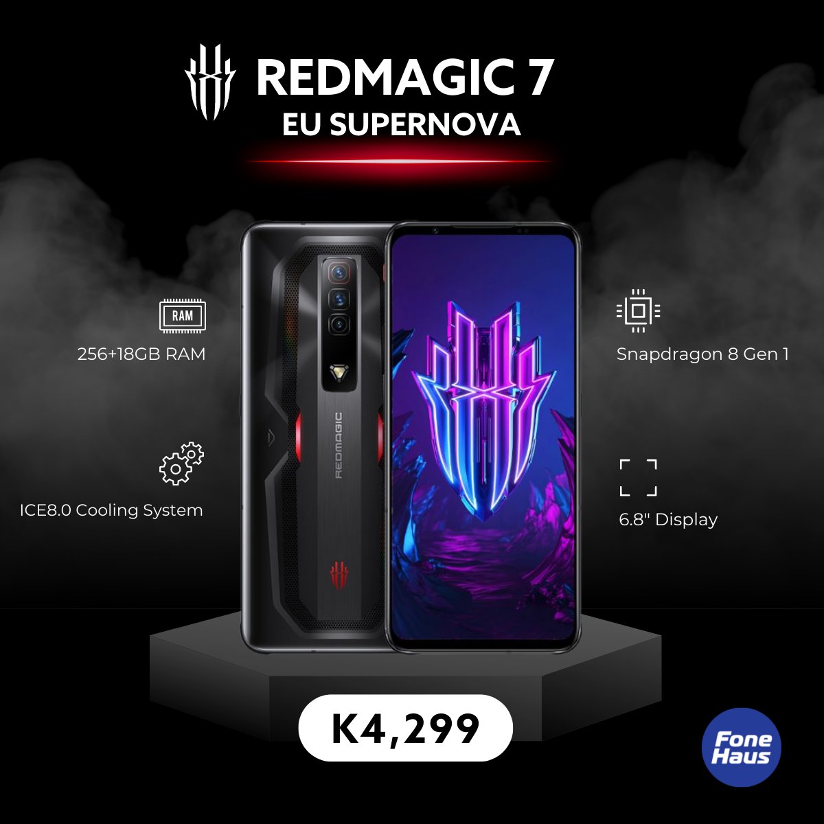 The REDMAGIC Nova comes in 12GB+256GB and 16GB+512GB storage