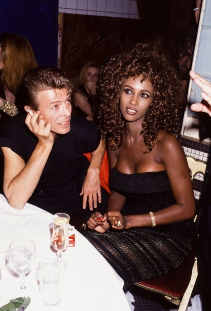 David Bowie & his wife Iman (1991)