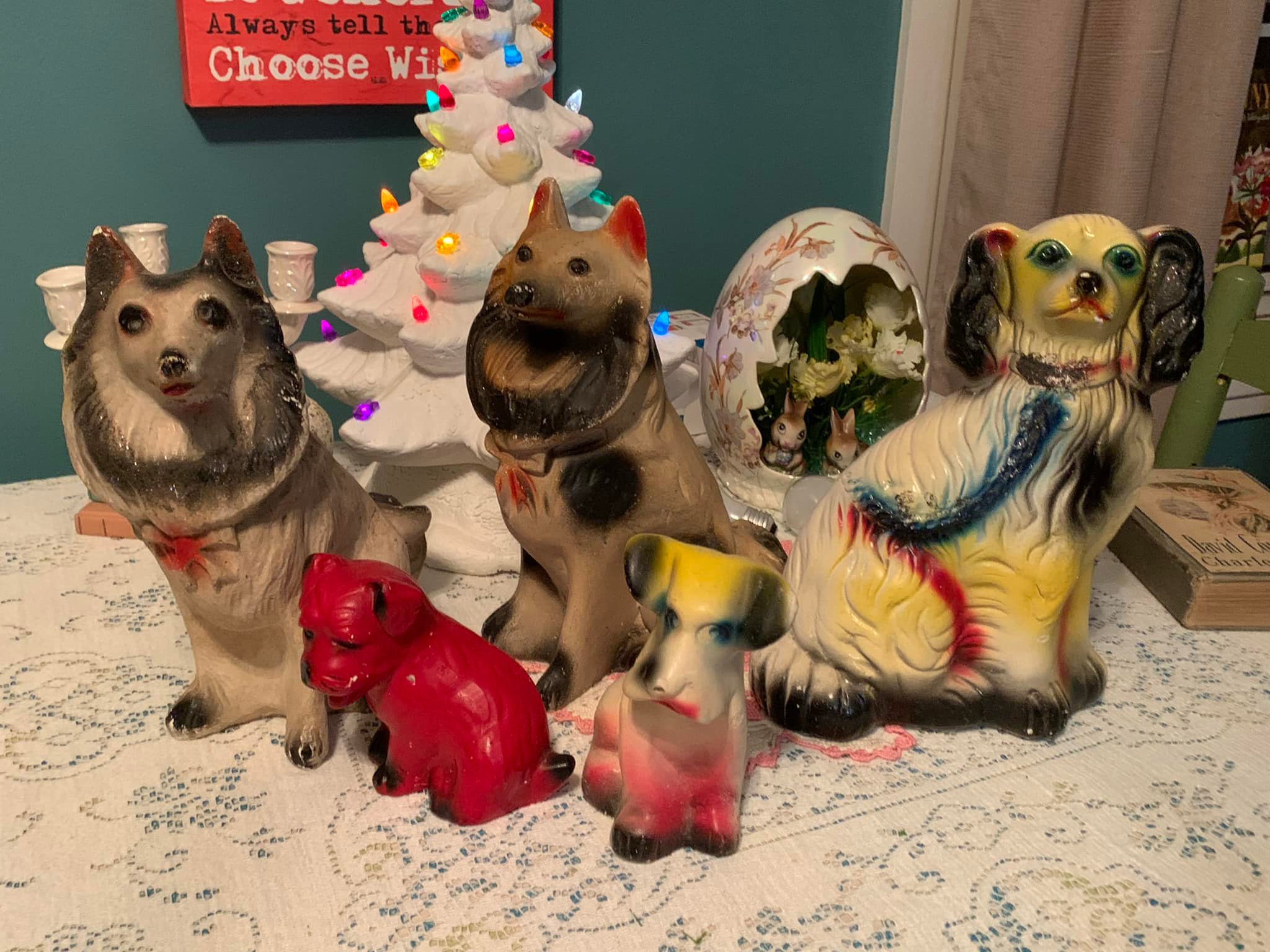 My 1950s French Bulldog Chalkware Carnival Prize Collection 🥰❤️